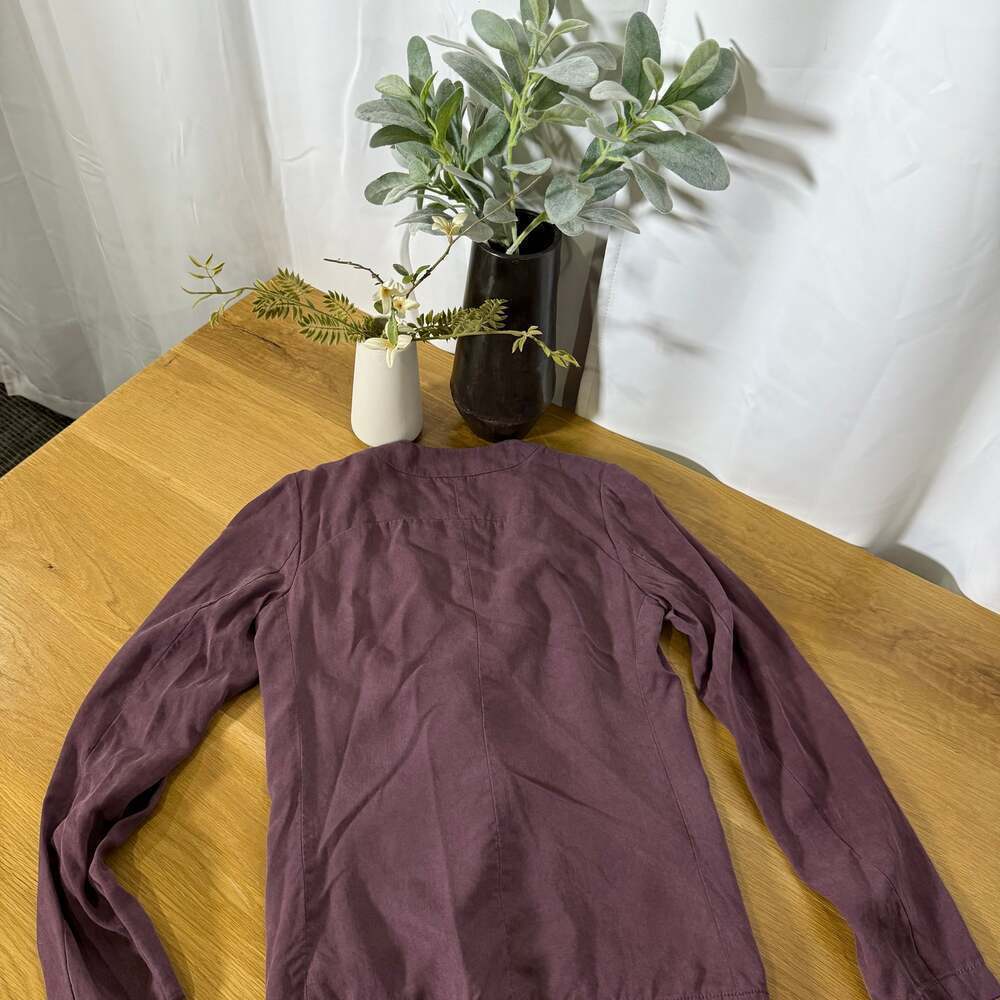 3/$20 Anthropologie Elevenses Blazer Jacket Open Front Purple women’s size 4 - Picture 7 of 11